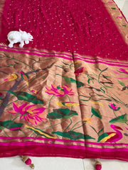 Soft Viscose Rich Paithani Patola Fusion Saree