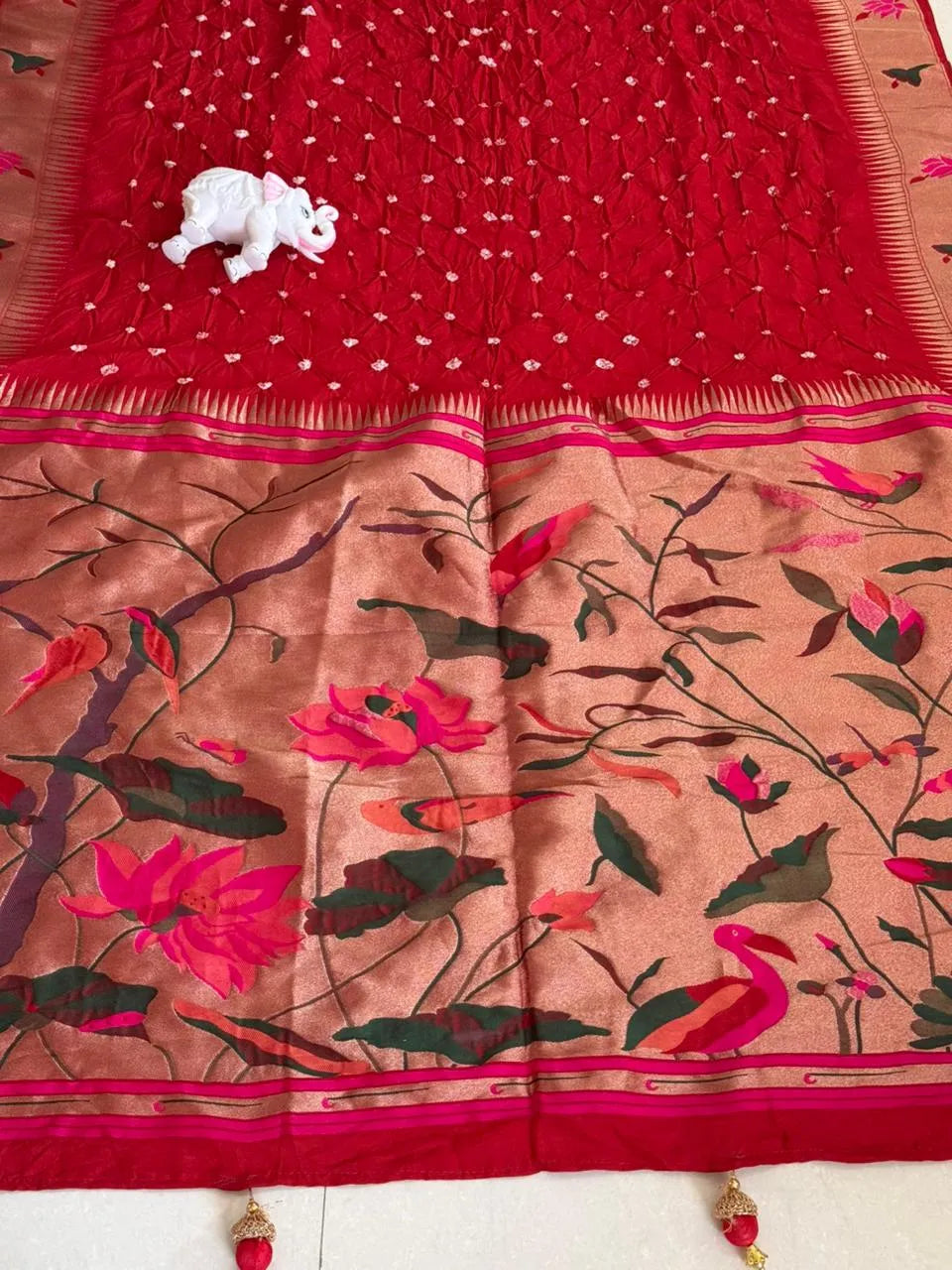 Soft Viscose Rich Paithani Patola Fusion Saree