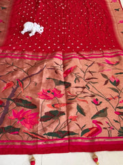 Soft Viscose Rich Paithani Patola Fusion Saree