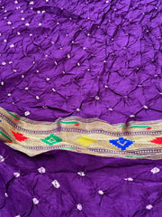Premium Viscose Pure Paithani Bandhani Fusion Saree