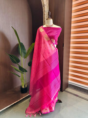 Khadi Raw Silk Traditional Barrat Pattern Saree
