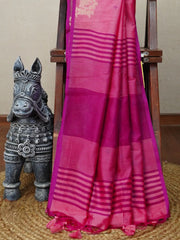 Khadi Raw Silk Traditional Barrat Pattern Saree