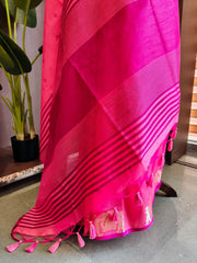 Khadi Raw Silk Traditional Barrat Pattern Saree