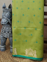Khadi Raw Silk Traditional Barrat Pattern Saree