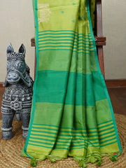 Khadi Raw Silk Traditional Barrat Pattern Saree