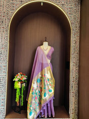 Premium Muga Cotton Floral Weaving Saree