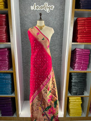 Soft Viscose Rich Paithani Patola Fusion Saree