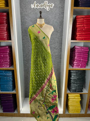 Soft Viscose Rich Paithani Patola Fusion Saree