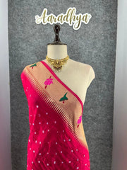 Soft Viscose Rich Paithani Patola Fusion Saree