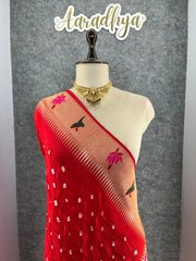 Soft Viscose Rich Paithani Patola Fusion Saree