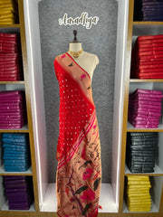 Soft Viscose Rich Paithani Patola Fusion Saree