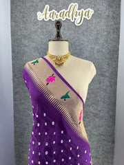 Soft Viscose Rich Paithani Patola Fusion Saree