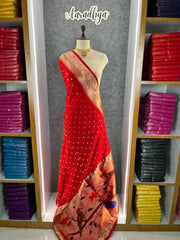 Royal Paithani Bandhani Fusion Weave Saree