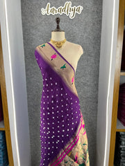 Soft Viscose Rich Paithani Patola Fusion Saree