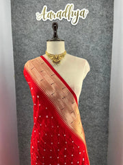 Royal Paithani Bandhani Fusion Weave Saree