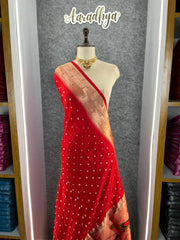 Royal Paithani Bandhani Fusion Weave Saree