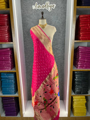 Royal Paithani Bandhani Fusion Weave Saree