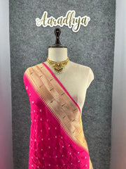 Royal Paithani Bandhani Fusion Weave Saree