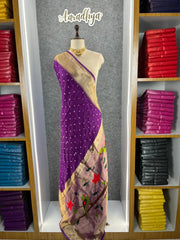 Royal Paithani Bandhani Fusion Weave Saree