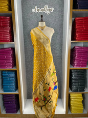 Royal Paithani Bandhani Fusion Weave Saree