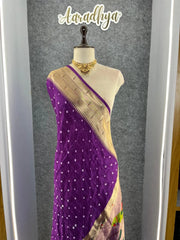 Royal Paithani Bandhani Fusion Weave Saree