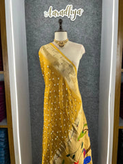 Royal Paithani Bandhani Fusion Weave Saree