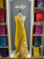 Premium Viscose Pure Paithani Bandhani Fusion Saree