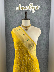 Premium Viscose Pure Paithani Bandhani Fusion Saree