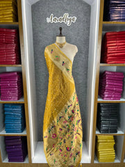 Luxury Fusion Bandhani Body & Paithani Pallu Saree
