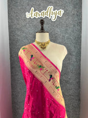 Luxury Fusion Bandhani Body & Paithani Pallu Saree
