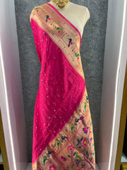 Luxury Fusion Bandhani Body & Paithani Pallu Saree