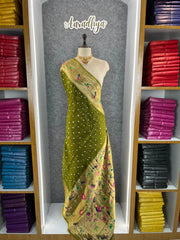 Luxury Fusion Bandhani Body & Paithani Pallu Saree