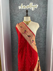 Luxury Fusion Bandhani Body & Paithani Pallu Saree