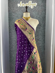 Luxury Fusion Bandhani Body & Paithani Pallu Saree