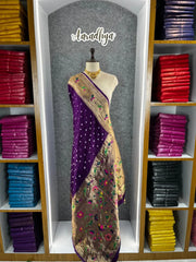 Luxury Fusion Bandhani Body & Paithani Pallu Saree