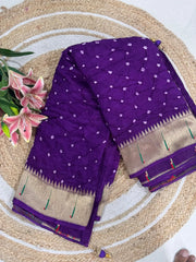 Premium Viscose Pure Paithani Bandhani Fusion Saree