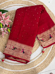 Luxury Fusion Bandhani Body & Paithani Pallu Saree