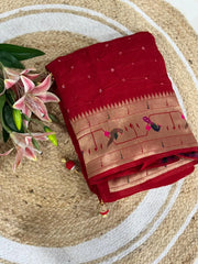 Luxury Fusion Bandhani Body & Paithani Pallu Saree