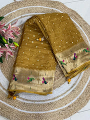 Luxury Fusion Bandhani Body & Paithani Pallu Saree