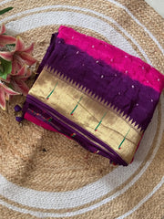 Designer Paithani Bandhani Fusion Saree