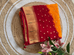Designer Paithani Bandhani Fusion Saree