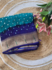 Designer Paithani Bandhani Fusion Saree