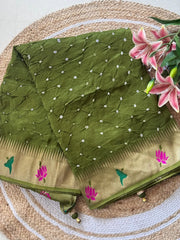 Soft Viscose Rich Paithani Patola Fusion Saree