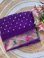 Soft Viscose Rich Paithani Patola Fusion Saree