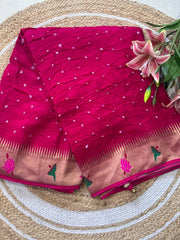 Soft Viscose Rich Paithani Patola Fusion Saree