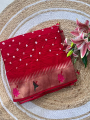 Soft Viscose Rich Paithani Patola Fusion Saree