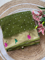 Soft Viscose Rich Paithani Patola Fusion Saree