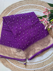 Royal Paithani Bandhani Fusion Weave Saree