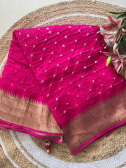 Royal Paithani Bandhani Fusion Weave Saree