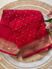 Royal Paithani Bandhani Fusion Weave Saree